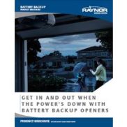 Battery Backup Literature — Northfield, IL — Raynor Door Company