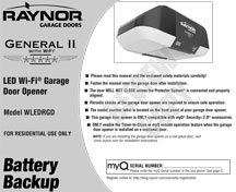 General II with WiFi Instruction — Northfield, IL — Raynor Door Company