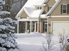 Snow Covered House — Northfield, IL — Raynor Door Company