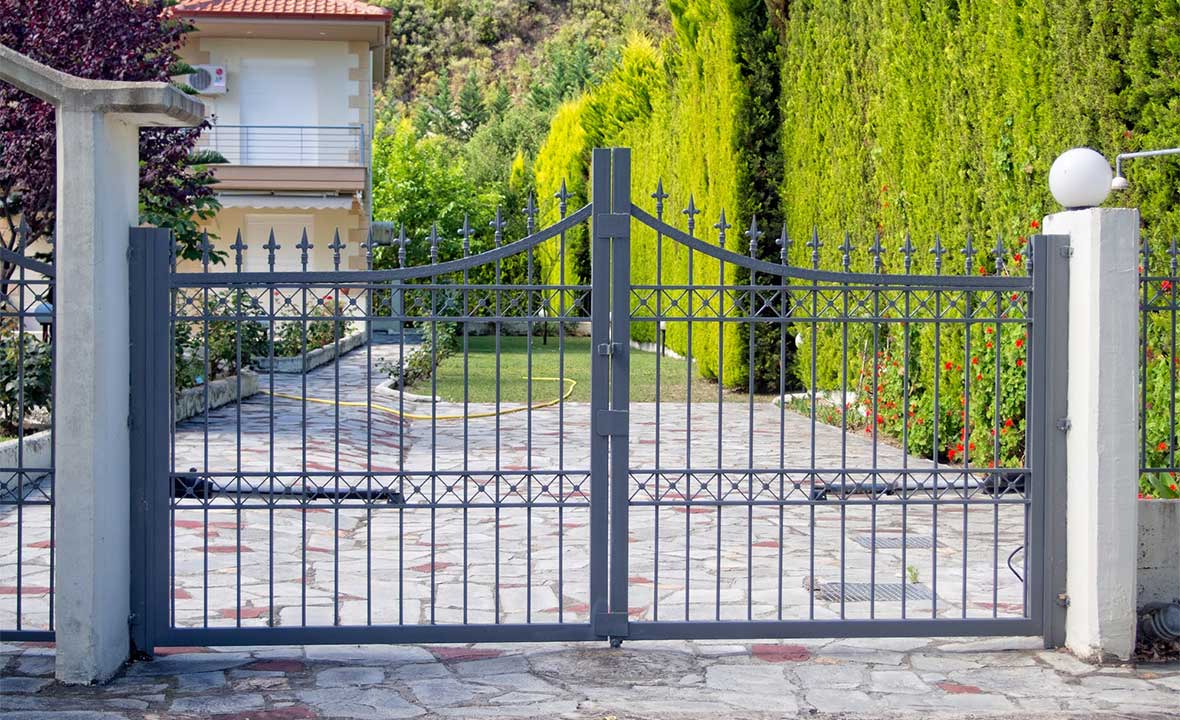 Grey Classic Metal Home Gate — Northfield,-IL — Raynor-Door-Company