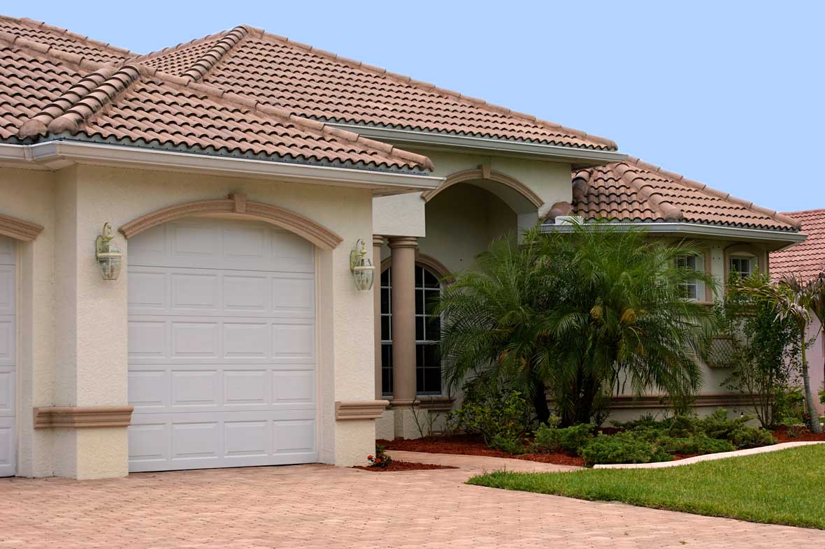 Double Garage with White Doors — Northfield,-IL — Raynor-Door-Company